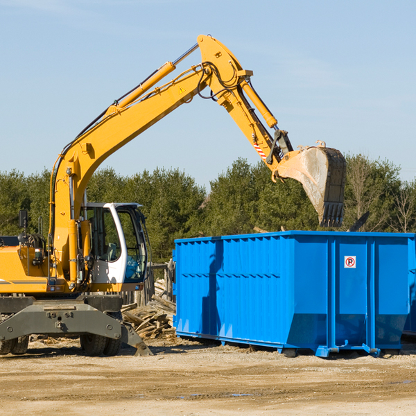 what size residential dumpster rentals are available in Berger MO